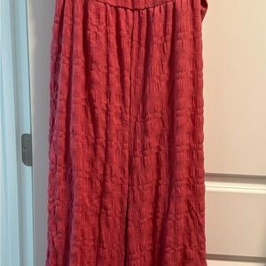 SHEIN Red Textured Jumpsuit